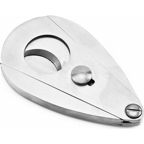 2019 Automatic stainless steel cigar scissors Pocket Double Blades Cigar Cutter Metal cigar Guillotine smoking accessories