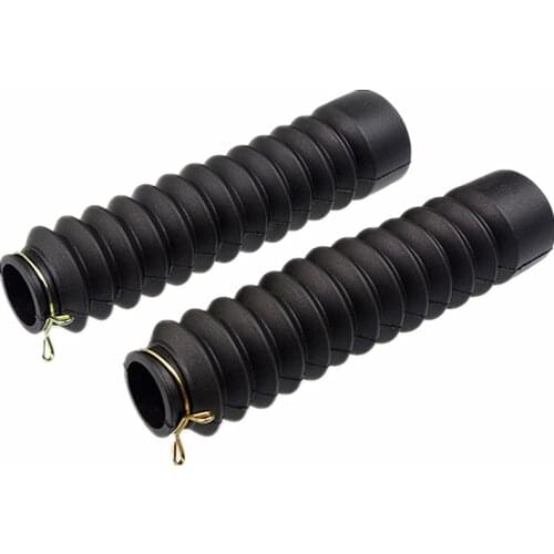 Free Shipping 2Pcs Black Motorcycle Fork Cover Gaiters Gators Boots Black Shock Boot For Harley Honda Yamaha