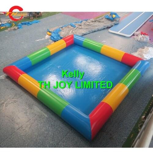 Free air shipping 6x6x0.65mH inflatable water pool, summer cheap inflatable swimming water pool, small water pool for slide pool