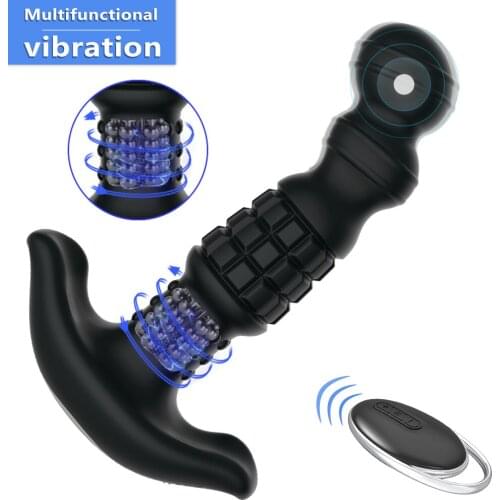 Wireless Vibrator Prostate Massager Erotic toy Rotation Anal Plug Dilator Men Masturbator Anal Stimulator Big Butt Plug Sex Toys
