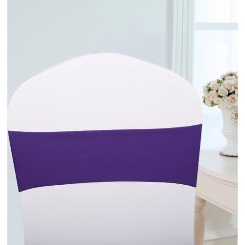 50pcs Wedding Chair Sashes Elastic Chair Covers Bands Sash Covers Bands Reception Stretch Chair Band Wedding Decoration