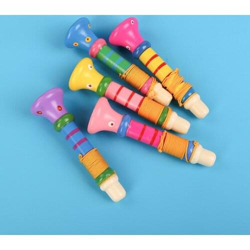 Toys Cartoon Wooden Children Trumpet Toys Infant Children Early Childhood Musical Instrument