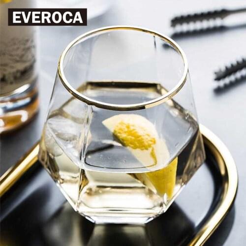 Creative Transparent Glass Cup Whiskey Glass Cup Shot Simple Beer Household Crystal Water Glass Coffee Mug Wine Tumbler