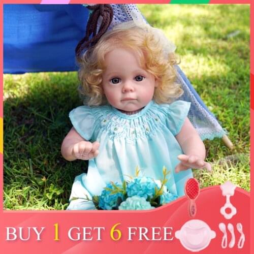 ADFO Reborn Baby Doll 17 Inch 43cm Maggi Realistic Newborn Truly Bebe Doll Kit Cloth Silicone Body Playmate LOL Children Gift