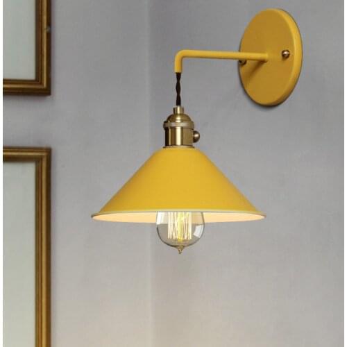Fashion Colorful Modern Bedside Wall Lamp Edison Aisle Sconce Bedroom Read Wall Light E27 Living Room Hallway Light Fixtures
