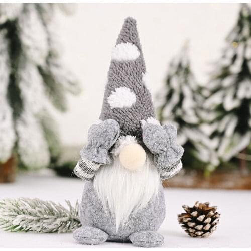 Cartoon Swedish Gnome Santa Claus Faceless Doll Plush Elf Toy Creative Children Holiday Home Supplies Christmas Embellishment
