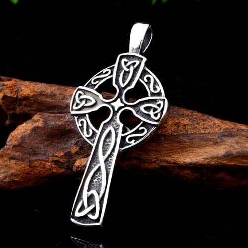 BEIER 316L stainless steel Odin amulet fashion jewelry Nordic Viking Cross pattern mens pendant necklace BP8-484