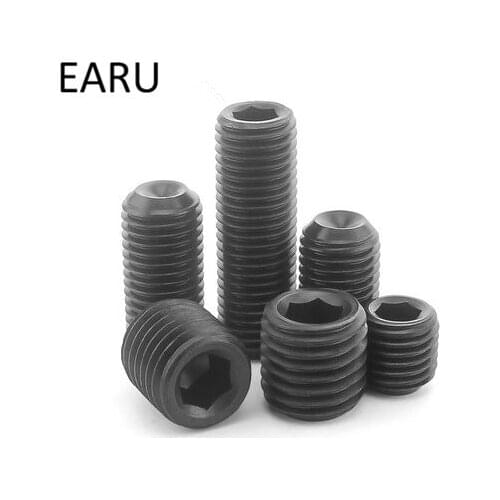 Stainless Steel 304 Tightening Set Screw Bolt Black Inner Hexagonal Hexagonal Hex Socket Headless M3*3/4/5/6/8/10/12mm F