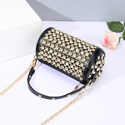 New fashion female chain bag diamond inlaid female Banquet bag shoulder bag messenger bag hand bag coin purse mobile phone bag