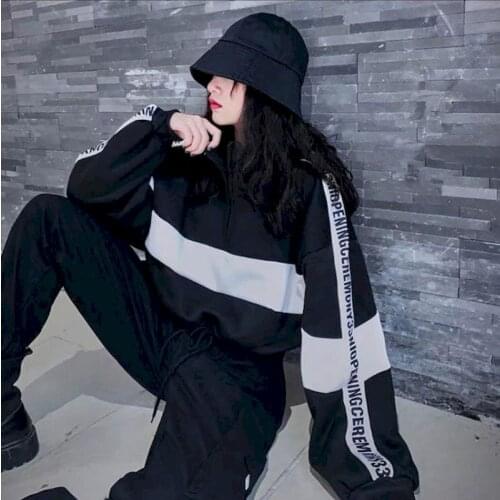 2021 new spring summer womens overalls pants student handsome all-match pullover leggings dark suit trousers women high fashion