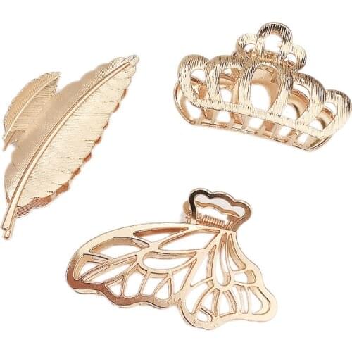 New fashion Extravagant large Leaves Geometric Hair Claw For Women Girls Clamps Hair Crab Metal Hair Clip Accessories Headwear