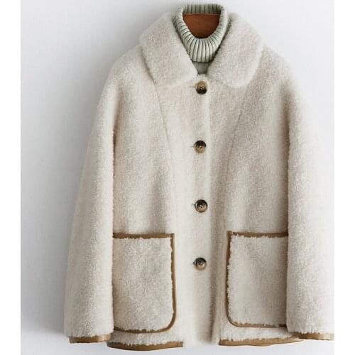 Real Fur Coat Women Korean Sheep Shearing Winter Coat Women 100% Wool Jacket Women Clothes 2020 Manteau Femme B12F28055 YY1181