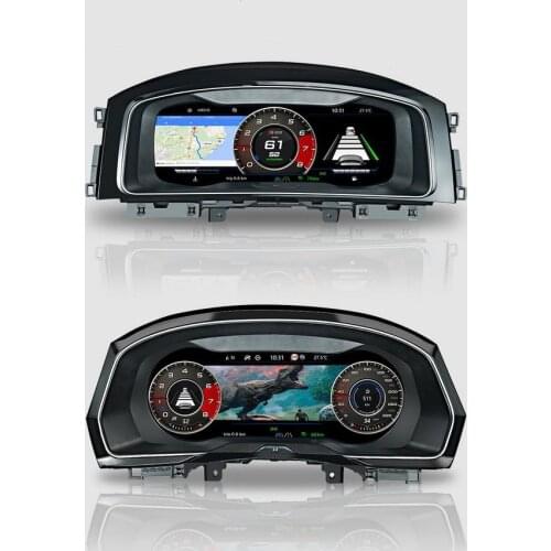 Car Dashboard Panel 12.5 Inch HD Screen Virtual Instrument Cluster CockPit Dash Panels for VW Volkswagen Passat B8 CC/Golf 7 GTI