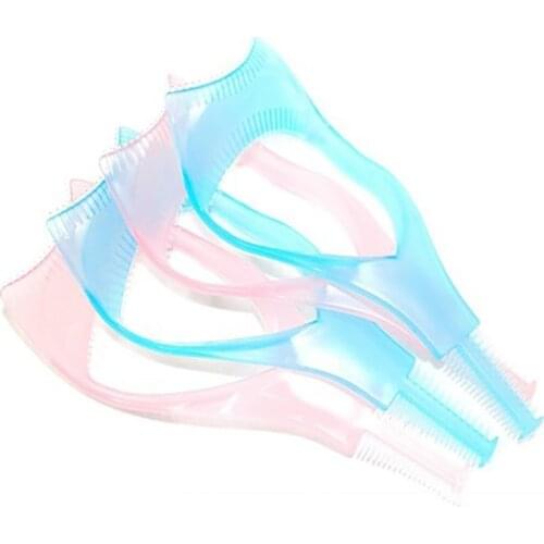 1PC Plastic 3 in 1 Makeup Eyelash Tool Eyelash Brush Curler Guard Mascara Applicator Guide Shield Eyelash Comb Cosmetic Tool