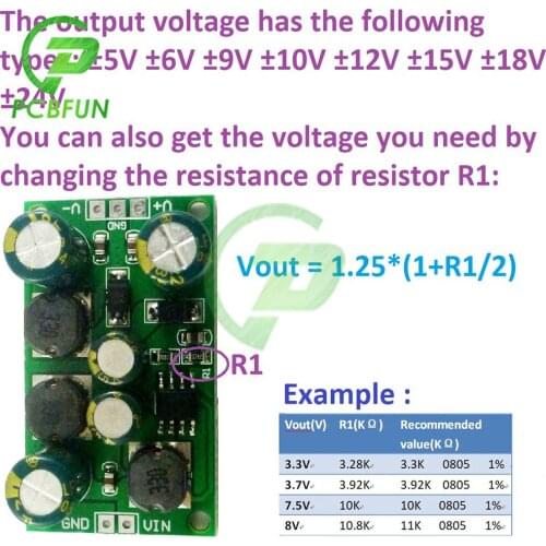 2 in 1 8W Boost-Buck Dual +- Voltage Board 3-24V to 5V 6V 9V 10V 12V 15V 18V 24V for ADC DAC LCD op-amp Speaker