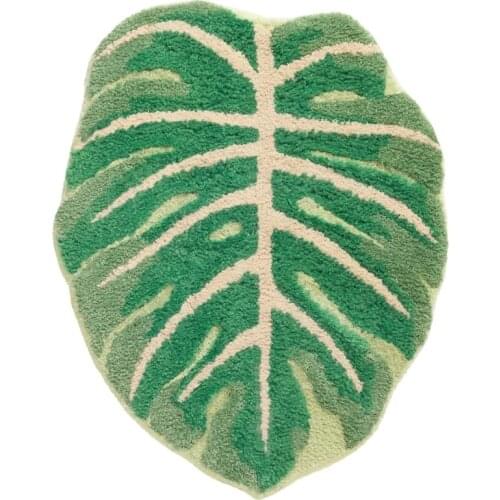 European-style rectangular plush leaf household cushion waterproof room carpet bathroom living room bedroom carpet