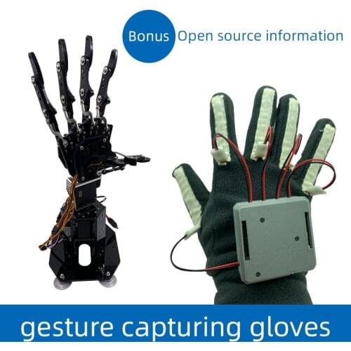Robot Mechanical Arm Gesture capturing system wearing device intelligent gloves Open Source bending sensor