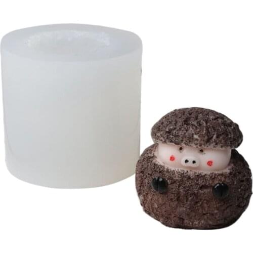 3D Dudu Pig Silicone Mold Epoxy Plaster Mold Making Soap Candle Jewelry AXYD