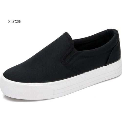 SLYXSH Canvas Shoes Hot Sale 2018 Fashion Women Footwear Height Increase Girl Female Comfort shoes