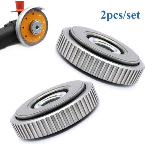 1Pc/2Pcs M14 Thread 115mm/125mm Angle Grinder Inner Outer Flange Nut Set Tools Power Replacement For Bosch Metabo Makita