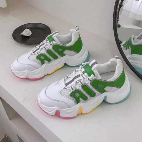 2020 New Women Platform Sneakers lace-up Casual Shoes Designer female fashion Sneakers loafers harajuku shoes womans shoes