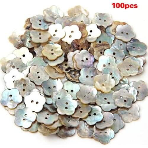 100x15mm Pearl Buttons Mother of Pearl Shell Flower Button