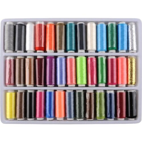39Pcs Colorful Sewing Thread Spolyester Thread Strong And Durable Sewing Threads For Hand Machines