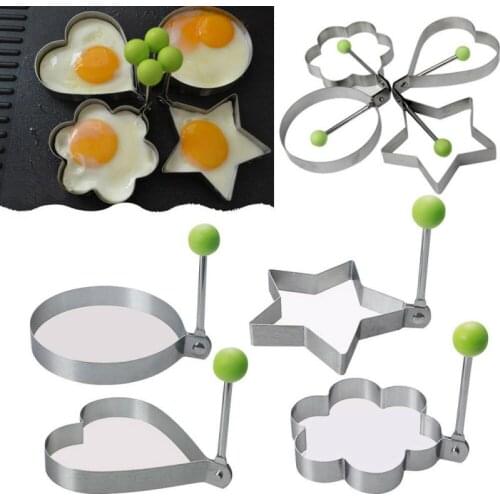 5Style Fried Egg Pancake Shaper Stainless Steel Omelette Mold Breakfast Egg Pancake Sandwich Rings Kitchen Accessories Gadget