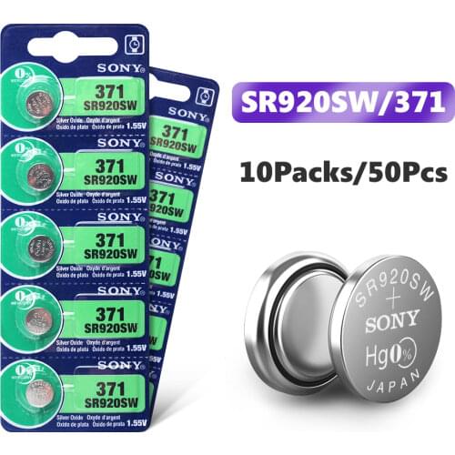 4pcs SONY 45mAh AG6 371 SR920SW LR920 171 370 371 L921 LR69 SR920 SR69 1.55V Button Cell watch Coin Silver Oxide Battery