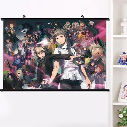 Anime Super Danganronpa 2 Kirigiri Kyouko Nagito Tsumiki Wall Scroll Poster Manga Wall Hanging Poster Home Decoration 40*60cm