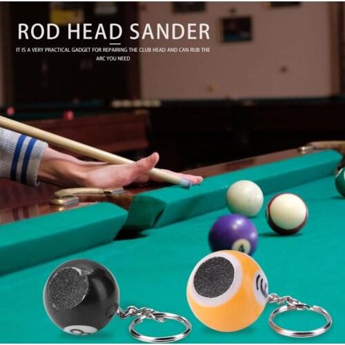 Pool Rod Tips Ball Shaper Keychain Wide Scope of Application Daily Durability Cue Tips Sander for Table Billiard Accessory