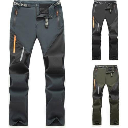 New Men Outdoor Hiking Pants Men Quick Drying Trousers Windproof Waterproof Breathable Soft Comfortable Cycling Pants Plus Size
