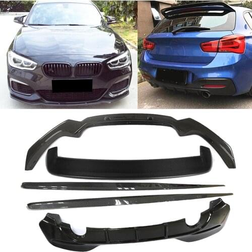 For BMW F20 Full Body Kits Carbon Fiber Trunk Spoiler Rear Diffuser Front Bumper Lip Side Skirts Splitter Accessories 2016-2018