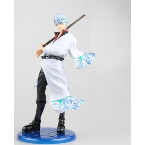 22CM Japanese anime figure GINTAMA Sakata Gintoki fork ver action figure collectible model toys for boys