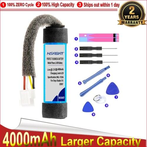 HSABAT 0 Cycle 4000mAh ID997 Battery for Harman/Kardon HKOS6BLKSG HKOS6GRYSG Onyx Studio 5 6 Speaker Replacement Accumulator