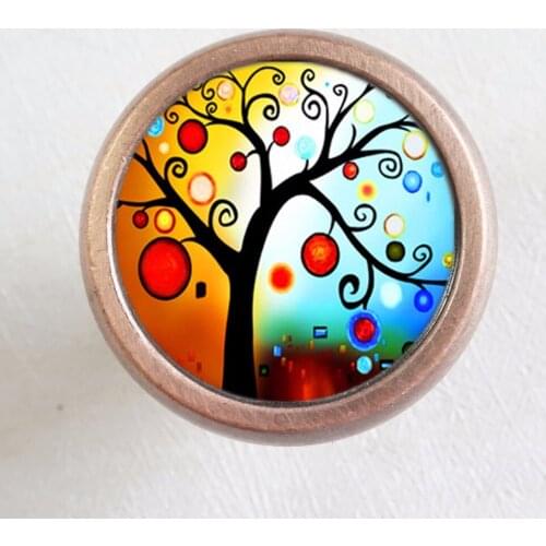 Art Tree - Unique Knobs Drawer Knobs Bronze / Crystal Dresser Knobs Cabinet Handles Pull Knob Ornate / Furniture Hardware
