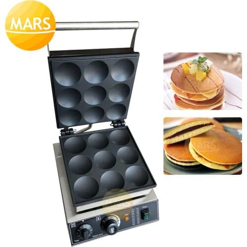 Commercial 9 Holes Dorayaki Pancake Maker Machine Cast Iron Poffertjes Pan 220V 110V