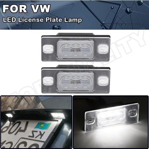 2Pcs 3 LED Number License Plate Light For Porsche Cayenne 2002-2010 VW Golf 5 Passat B5.5 5D Touareg Tiguan Canbus Auto Source