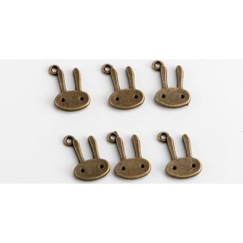 Rabbit Cartoon Animals DIY Alloy Pendant For Crafts Charms Jewelry Findings & Components For Jewelry Making #JZ516