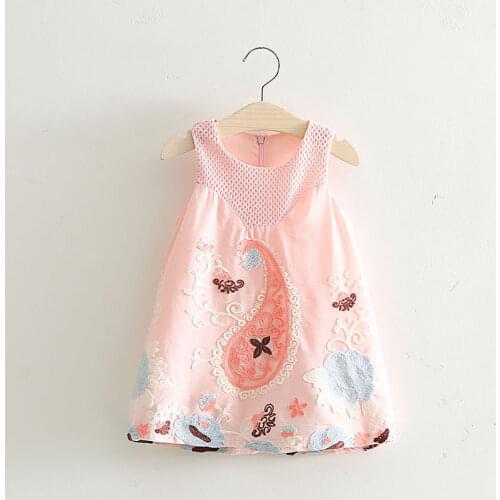 Baby Girl Summer princess Dress Girls Kids Elegant fashion embroidered birthday party dresses Child Vestidos Clothes 1-10age