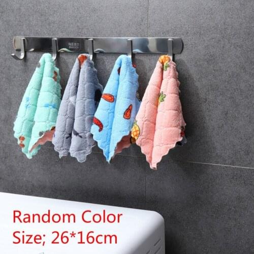 50pcs soft and thick dish towel double-sided microfiber printed cleaning cloth super absorbent kitchen dishwashing cloth