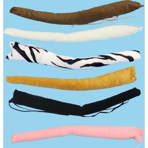 30cm Animal Tail For Kids Adults Cosplay Costume Props Role Play Halloween Birthday Party Carnival Cat Fox Zebra Dog Horse Tails