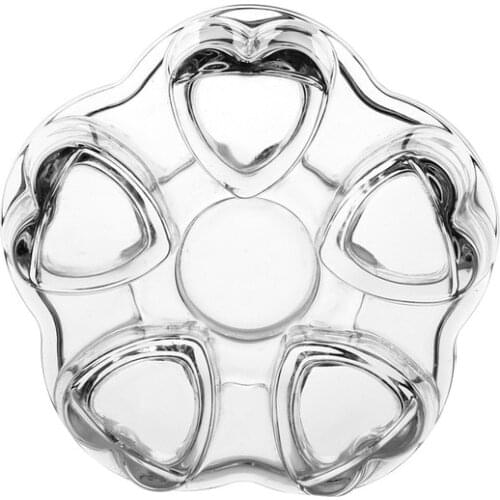 Teapot Warmer Crystal Glass Clear Heart Shape Heating Base Tea Set Accessories