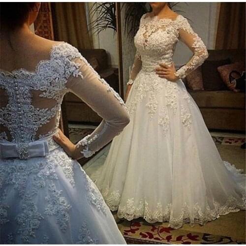 Wedding Dress 2021 Robe De Mariee Sexy Gown See Through Vestido De Noiva Ball Gown Wedding Dresses Lace Plus Size Dress