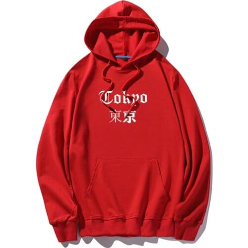 Japan Harajuku Male Hoodies Tokyo City Printing Pullover Sweatshirt Hip Hop Streetwear Men Hooded Sweatshir Sudadera Hombre