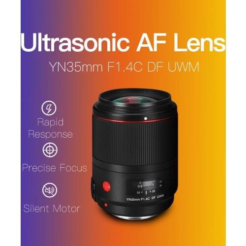 YONGNUO YN35mm F1.4C DF UWM Ultrasonic Wave Motor Wide Angle Prime Lens for Canon 5DII 5D 500D 400D 600D 60D DSLR Camera