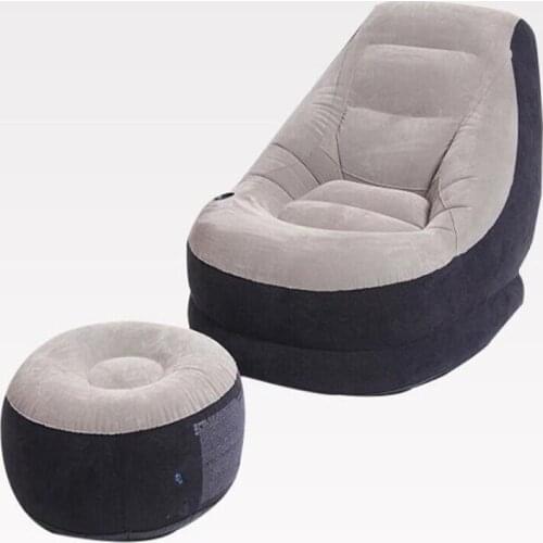 130*99*76cm Top quality Inflatable sofa Recliner Lounge Chair Recreational tatami with footstool