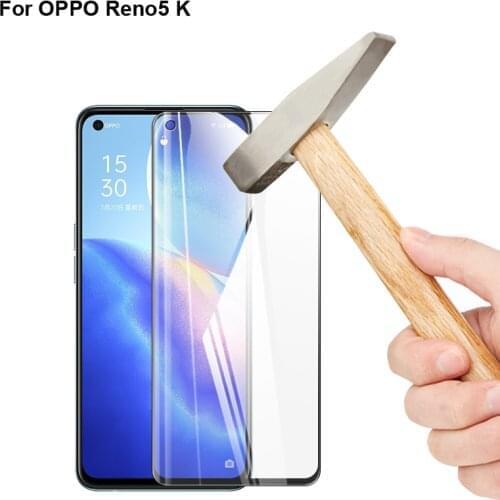 1pc 9H Full Cover Screen Protector glass For OPPO Reno5 K Full Coverage Protective Tempered Glass For OPPO Reno 5 K