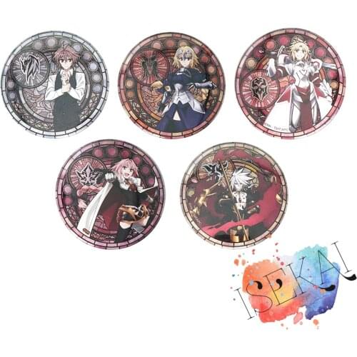 Fate Apocrypha Anime Metal Badge Sieg Mordred Jeanne D'Arc Astolfo Karna Badge Brooch Pins