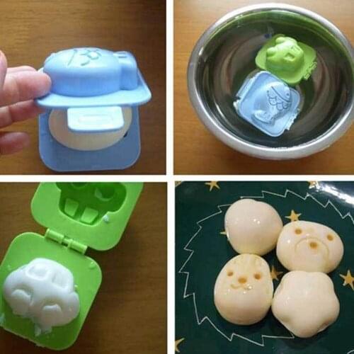 1Pcs Cute Boiled Egg Mold Cute Cartoon 3D Egg Ring Mould Bento Maker Cutter Decorating Egg Tool